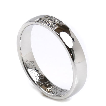 HERMES エルメス K18WG ホワイトゴールド エヴァーヘラクレス リング・指輪 H119853B 00049 ダイヤモンド 9号 49 3.3g レディース【中古】【美品】