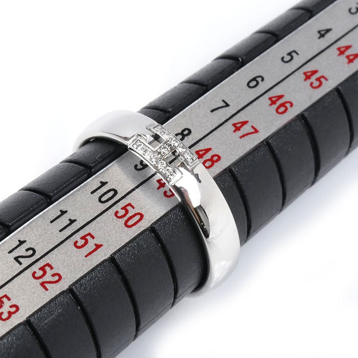 HERMES エルメス K18WG ホワイトゴールド エヴァーヘラクレス リング・指輪 H119853B 00049 ダイヤモンド 9号 49 3.3g レディース【中古】【美品】