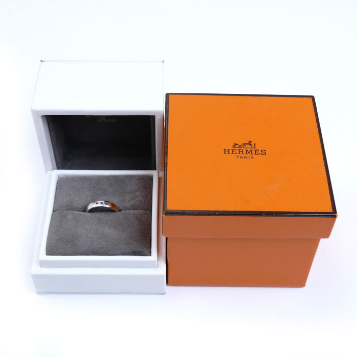 HERMES エルメス K18WG ホワイトゴールド エヴァーヘラクレス リング・指輪 H119853B 00049 ダイヤモンド 9号 49 3.3g レディース【中古】【美品】