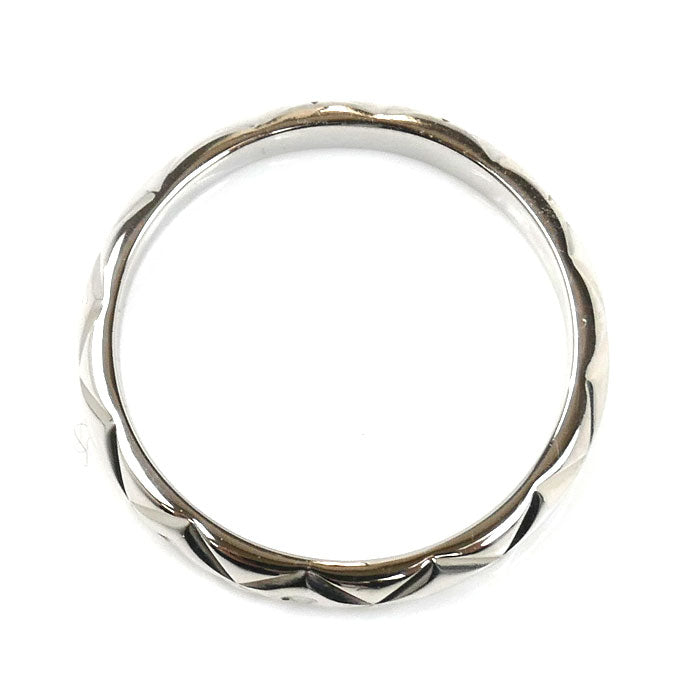 CHANEL シャネル Pt950プラチナ マトラッセ 3Pダイヤ リング・指輪 J2821 ダイヤモンド 6号 46 2.6g レディース【中古】【美品】