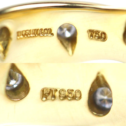 TIFFANY&Co. ティファニー K18YG イエローゴールド Pt950プラチナ ドッツ ツイスト リング・指輪 ダイヤモンド 11号 9.1g レディース【中古】