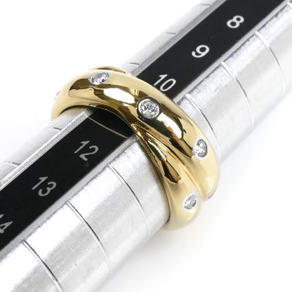 TIFFANY&Co. ティファニー K18YG イエローゴールド Pt950プラチナ ドッツ ツイスト リング・指輪 ダイヤモンド 11号 9.1g レディース【中古】