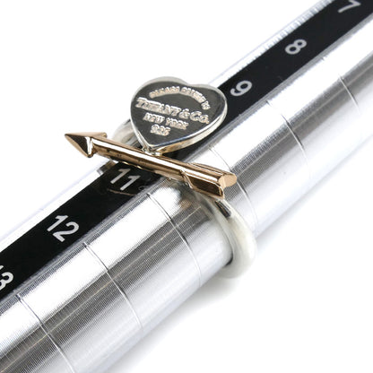 TIFFANY&Co. ティファニー シルバー925 K18PG ピンクゴールド ラブ ストラック ハート リング・指輪 71041697 10号 3.8g レディース【中古】