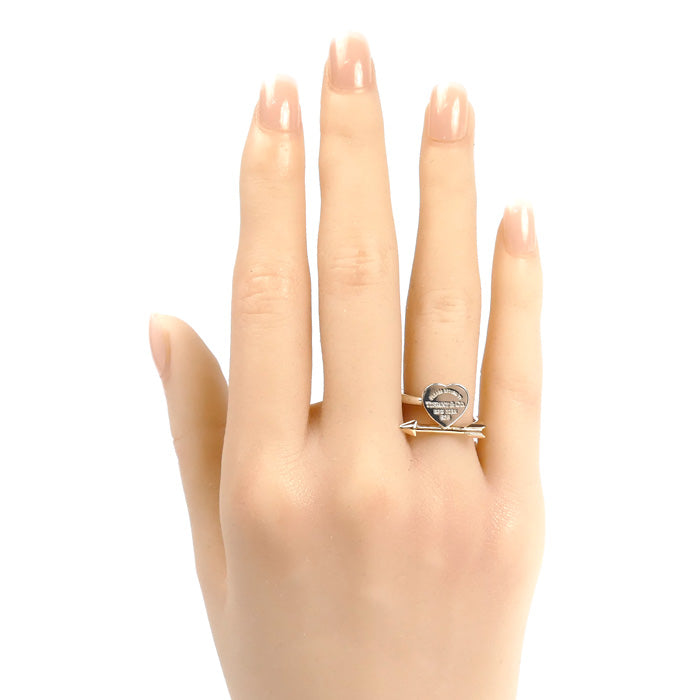 TIFFANY&Co. ティファニー シルバー925 K18PG ピンクゴールド ラブ ストラック ハート リング・指輪 71041697 10号 3.8g レディース【中古】