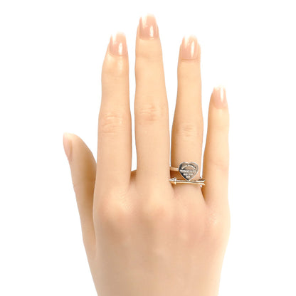 TIFFANY&Co. ティファニー シルバー925 K18PG ピンクゴールド ラブ ストラック ハート リング・指輪 71041697 10号 3.8g レディース【中古】