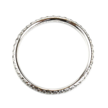 TIFFANY&Co. ティファニー K18WG ホワイトゴールド メトロ リング・指輪 ダイヤモンド 11号 1.1g レディース【中古】【美品】