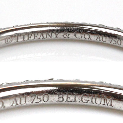TIFFANY&Co. ティファニー K18WG ホワイトゴールド メトロ リング・指輪 ダイヤモンド 11号 1.1g レディース【中古】【美品】