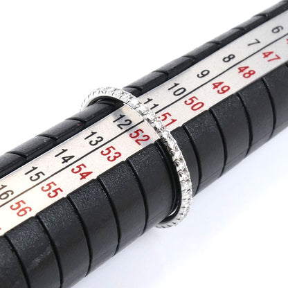 TIFFANY&Co. ティファニー K18WG ホワイトゴールド メトロ リング・指輪 ダイヤモンド 11号 1.1g レディース【中古】【美品】