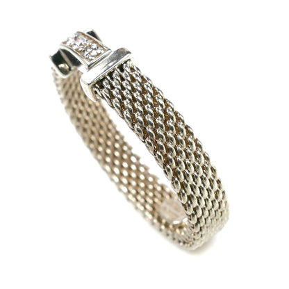TIFFANY&Co. ティファニー シルバー925 サマセット 3Pダイヤ リング・指輪 ダイヤモンド 11号 2.3g レディース【中古】