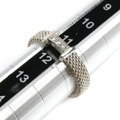 TIFFANY&Co. ティファニー シルバー925 サマセット 3Pダイヤ リング・指輪 ダイヤモンド 11号 2.3g レディース【中古】