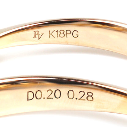 Ponte Vecchio ポンテヴェキオ K18PG ピンクゴールド フラワー モチーフ リング・指輪 JS0413R902P2PG ダイヤモンド0.20ct ピンクサファイア0.28ct 11号 3.3g レディース【中古】【美品】