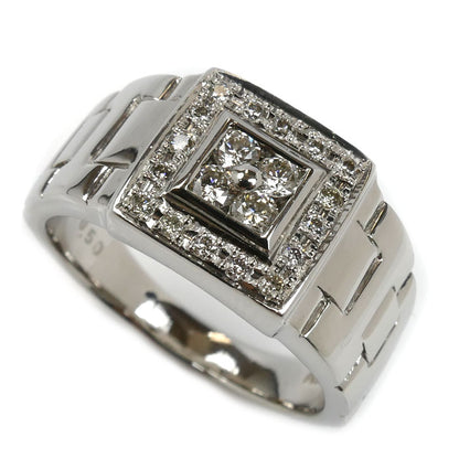 Pt900プラチナ ダイヤ リング・指輪 ダイヤモンド0.50ct 20号 14.7g メンズ【中古】