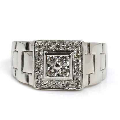 Pt900プラチナ ダイヤ リング・指輪 ダイヤモンド0.50ct 20号 14.7g メンズ【中古】