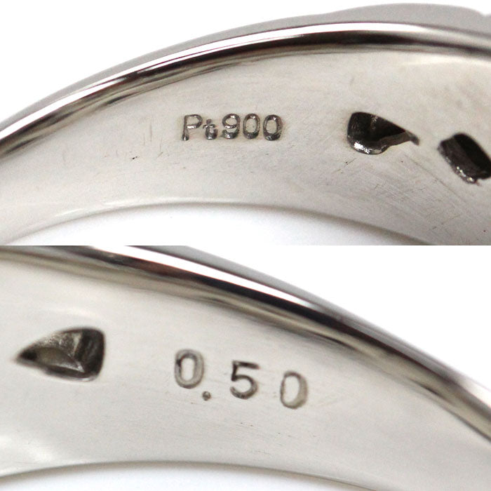 Pt900プラチナ ダイヤ リング・指輪 ダイヤモンド0.50ct 20号 14.7g メンズ【中古】