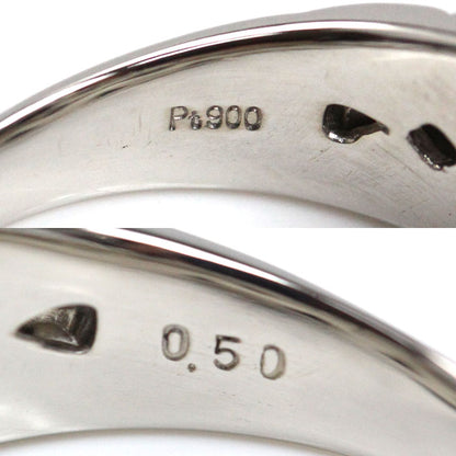 Pt900プラチナ ダイヤ リング・指輪 ダイヤモンド0.50ct 20号 14.7g メンズ【中古】