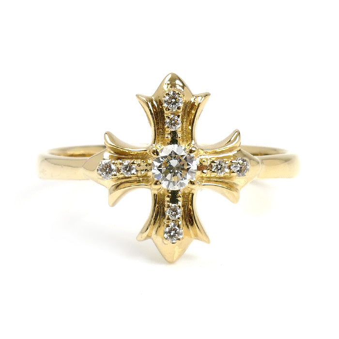 ゆきざき K18YG イエローゴールド レガリア リング・指輪 YMR25.1.6.5 ダイヤモンド0.06ct/0.14ct 17号 3.3g ユニセックス【中古】【美品】