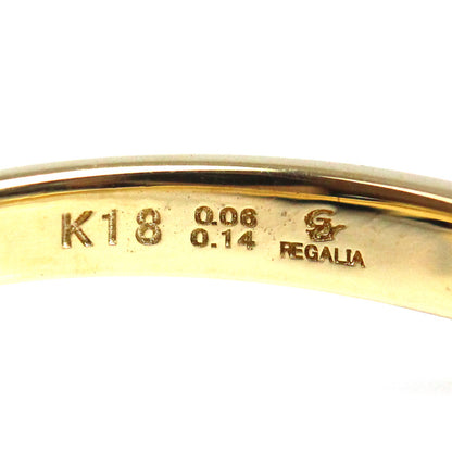 ゆきざき K18YG イエローゴールド レガリア リング・指輪 YMR25.1.6.5 ダイヤモンド0.06ct/0.14ct 17号 3.3g ユニセックス【中古】【美品】