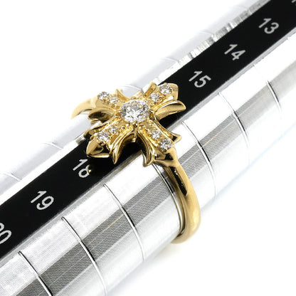 ゆきざき K18YG イエローゴールド レガリア リング・指輪 YMR25.1.6.5 ダイヤモンド0.06ct/0.14ct 17号 3.3g ユニセックス【中古】【美品】