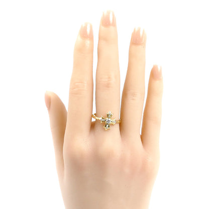 ゆきざき K18YG イエローゴールド レガリア リング・指輪 YMR25.1.6.5 ダイヤモンド0.06ct/0.14ct 17号 3.3g ユニセックス【中古】【美品】