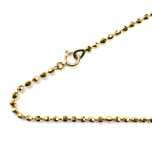 K18YG イエローゴールド ボールチェーン ネックレス 8.7g 41cm ユニセックス【中古】