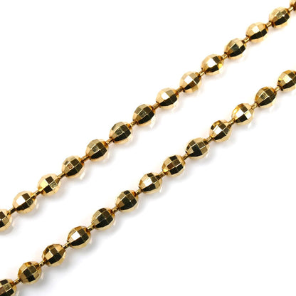 K18YG イエローゴールド ボールチェーン ネックレス 8.7g 41cm ユニセックス【中古】