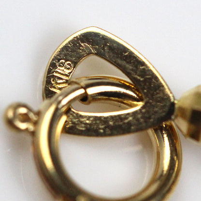 K18YG イエローゴールド ボールチェーン ネックレス 8.7g 41cm ユニセックス【中古】