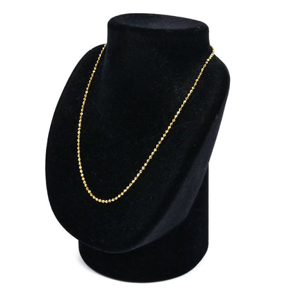 K18YG イエローゴールド ボールチェーン ネックレス 8.7g 41cm ユニセックス【中古】