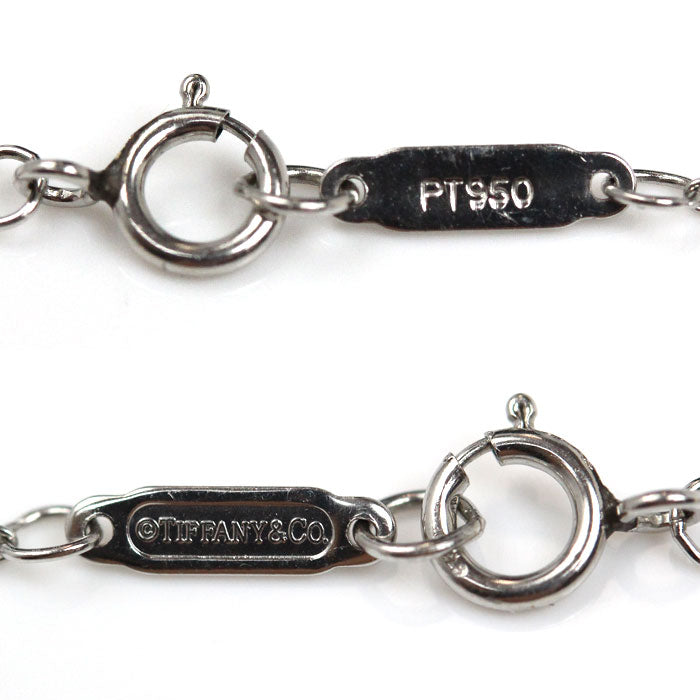 TIFFANY&Co. ティファニー Pt950プラチナ クロス スモール ダイヤ ネックレス 60007429 ダイヤモンド 3.4g 40.5cm レディース【中古】