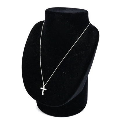 TIFFANY&Co. ティファニー Pt950プラチナ クロス スモール ダイヤ ネックレス 60007429 ダイヤモンド 3.4g 40.5cm レディース【中古】