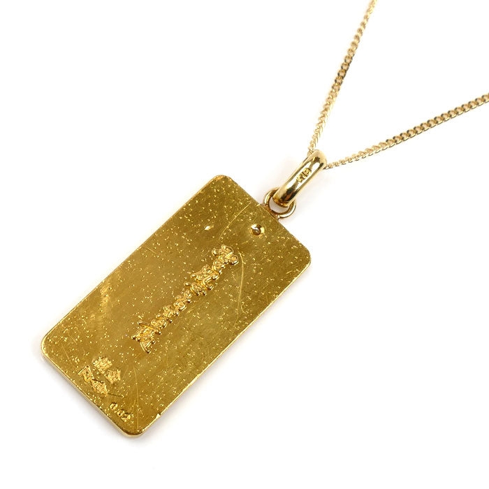 K24YG/K18YG 菩薩 ペンダント ネックレス 喜平2面カット ダイヤモンド0.02ct 10.3g 45/51cm ユニセックス【中古】