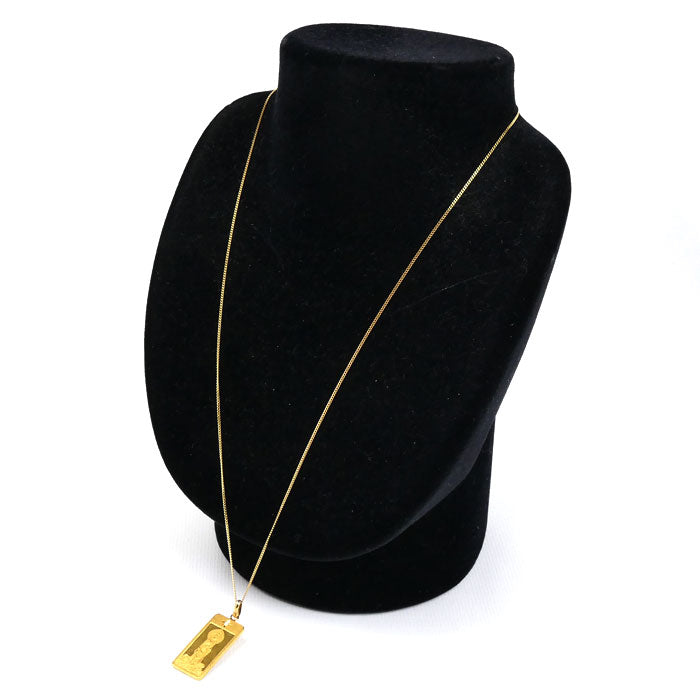 K24YG/K18YG 菩薩 ペンダント ネックレス 喜平2面カット ダイヤモンド0.02ct 10.3g 45/51cm ユニセックス【中古】