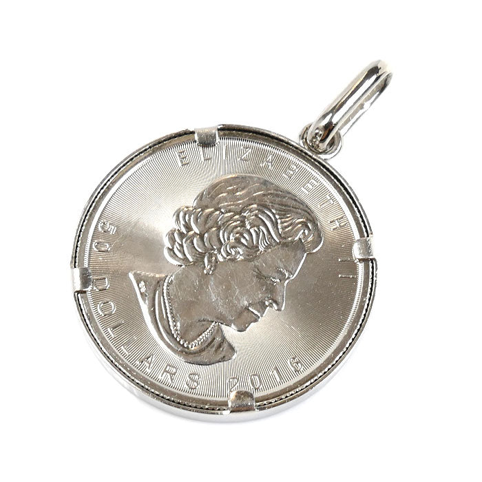 Pt1000プラチナ Pt900プラチナ メープルコイン 1OZ ペンダントトップ 36.8g ２０１６年 メンズ【中古】【美品】