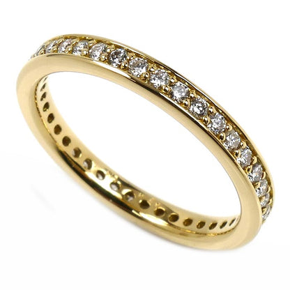 K18YG イエローゴールド フルエタニティ ダイヤ リング・指輪 ダイヤモンド0.50ct 15号 3.1g レディース【中古】【美品】