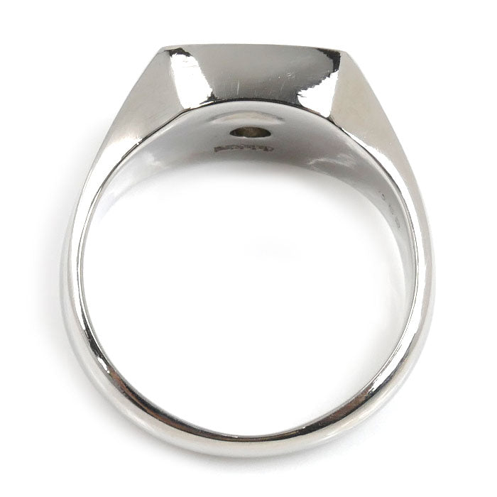 Pt900プラチナ 印台 ダイヤ リング・指輪 ダイヤモンド0.52ct 18号 22.7g メンズ【中古】【美品】