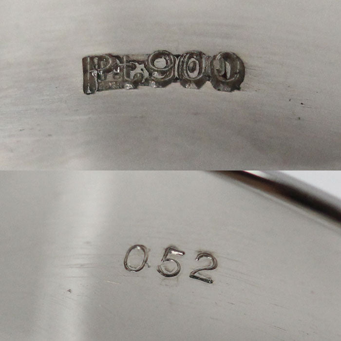 Pt900プラチナ 印台 ダイヤ リング・指輪 ダイヤモンド0.52ct 18号 22.7g メンズ【中古】【美品】