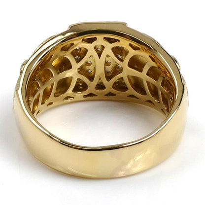 K18YG イエローゴールド ダイヤ リング・指輪 ダイヤモンド0.62ct 20号 14.0g メンズ【中古】【美品】