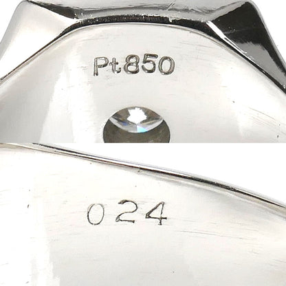 Pt850プラチナ 印台 ダイヤ リング・指輪 ダイヤモンド0.24ct 20.5号 14.7g メンズ【中古】【美品】