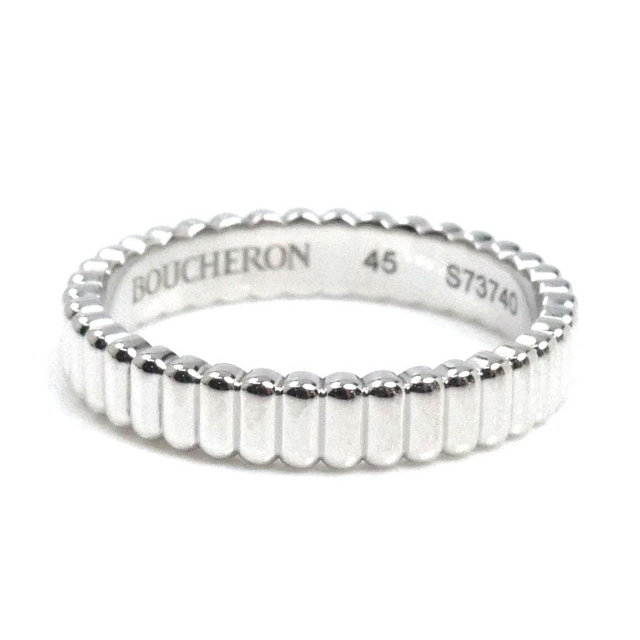 Boucheron ブシュロン K18WG ホワイトゴールド キャトル グログラン スモール リング・指輪 JAL01170 5号 45 2.9g レディース【中古】【美品】