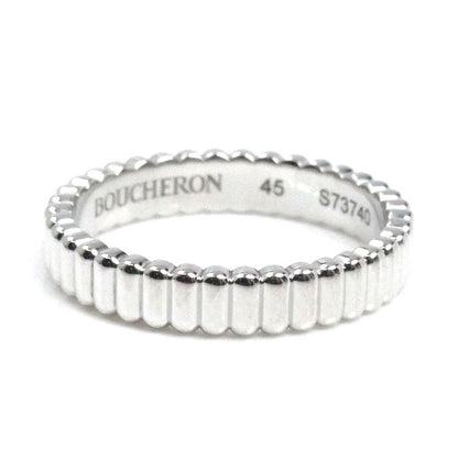 Boucheron ブシュロン K18WG ホワイトゴールド キャトル グログラン スモール リング・指輪 JAL01170 5号 45 2.9g レディース【中古】【美品】