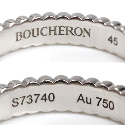 Boucheron ブシュロン K18WG ホワイトゴールド キャトル グログラン スモール リング・指輪 JAL01170 5号 45 2.9g レディース【中古】【美品】