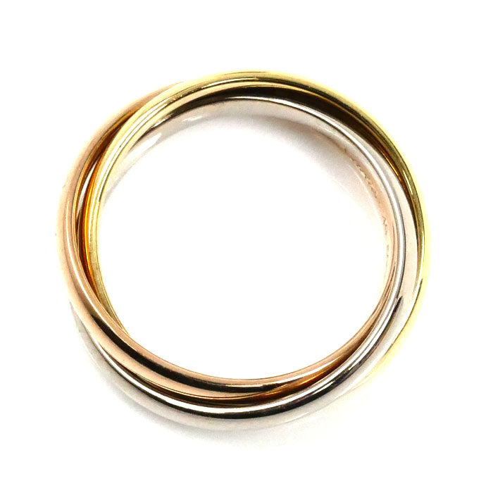 CARTIER カルティエ K18YG イエローゴールド K18PG ピンクゴールド K18WG トリニティ スモール リング・指輪 B4235149 9号 49 5.6g レディース【中古】【美品】