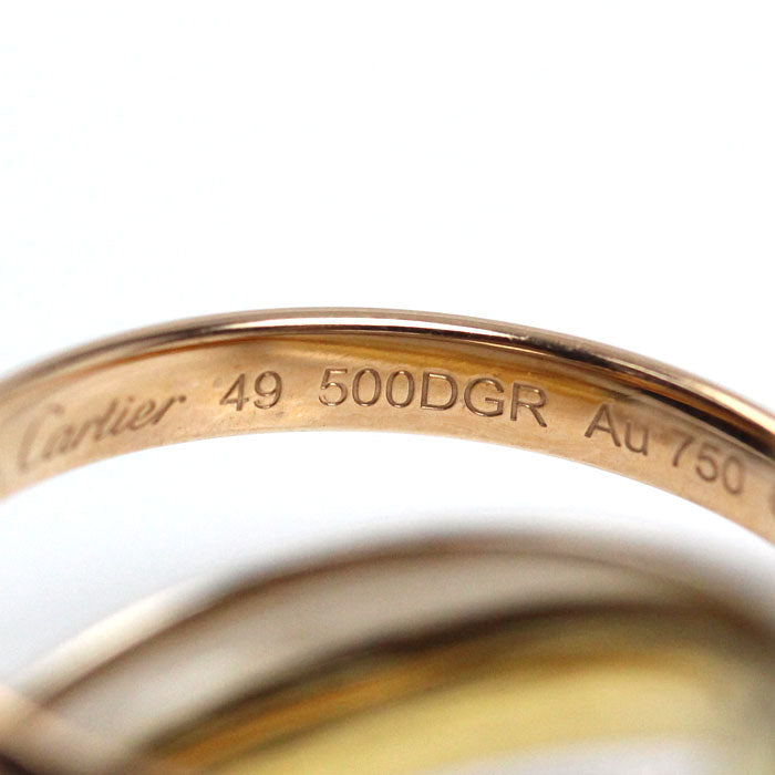 CARTIER カルティエ K18YG イエローゴールド K18PG ピンクゴールド K18WG トリニティ スモール リング・指輪 B4235149 9号 49 5.6g レディース【中古】【美品】