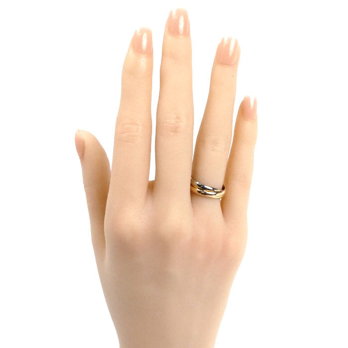 CARTIER カルティエ K18YG イエローゴールド K18PG ピンクゴールド K18WG トリニティ スモール リング・指輪 B4235149 9号 49 5.6g レディース【中古】【美品】