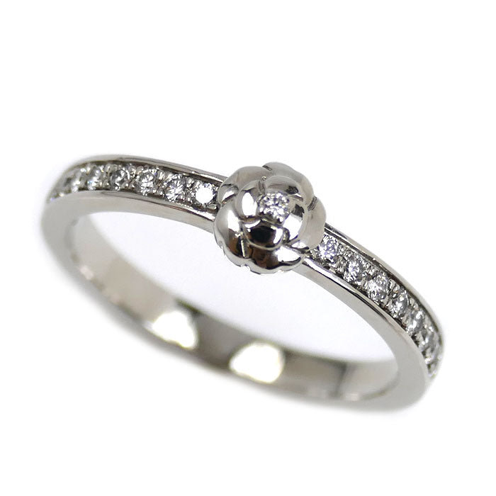 CHANEL シャネル Pt950プラチナ カメリア リング・指輪 J11885 ダイヤモンド 9.5号 50 3.7g レディース【中古】