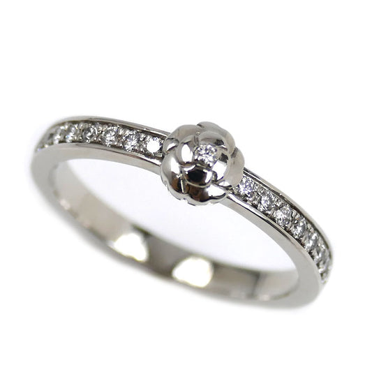 CHANEL シャネル Pt950プラチナ カメリア リング・指輪 J11885 ダイヤモンド 9.5号 50 3.7g レディース【中古】