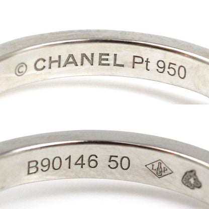 CHANEL シャネル Pt950プラチナ カメリア リング・指輪 J11885 ダイヤモンド 9.5号 50 3.7g レディース【中古】