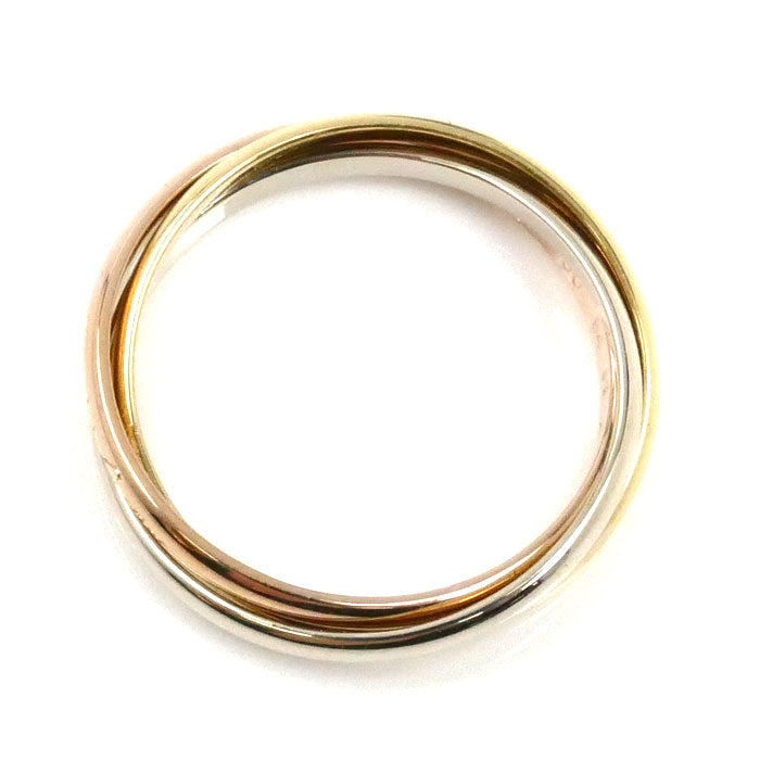 CARTIER カルティエ K18YG イエローゴールド K18PG ピンクゴールド K18WG トリニティ リング・指輪 14号 54 3.8g レディース【中古】【美品】