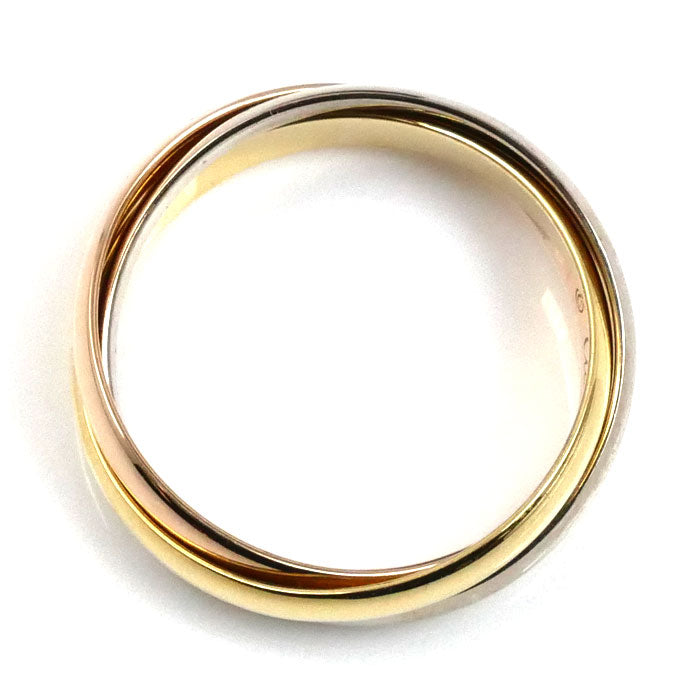 CARTIER カルティエ K18YG イエローゴールド K18PG ピンクゴールド K18WG トリニティ リング・指輪 12.5号 52 4.7g レディース【中古】【美品】