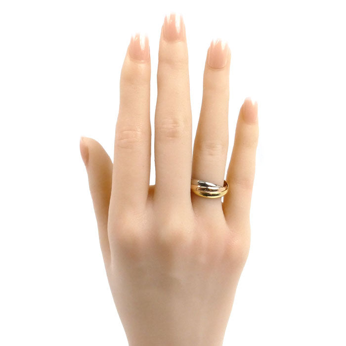 CARTIER カルティエ K18YG イエローゴールド K18PG ピンクゴールド K18WG トリニティ リング・指輪 12.5号 52 4.7g レディース【中古】【美品】