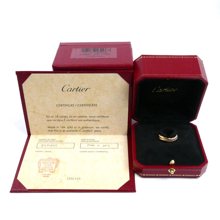 CARTIER カルティエ K18YG イエローゴールド K18PG ピンクゴールド K18WG トリニティ リング・指輪 12.5号 52 4.7g レディース【中古】【美品】